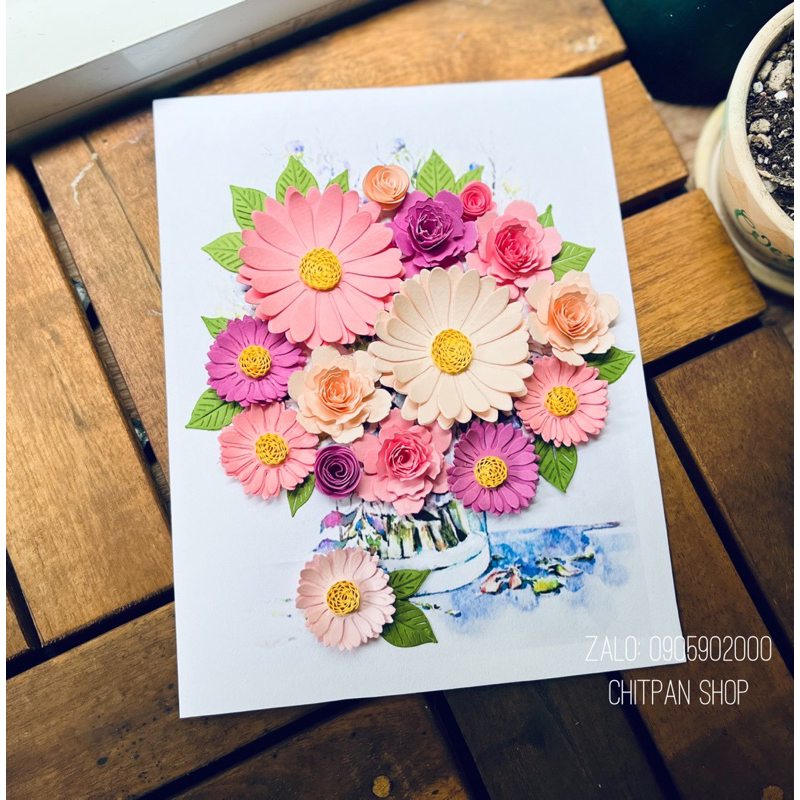 Thiệp handmade 3D- size 15x19cm