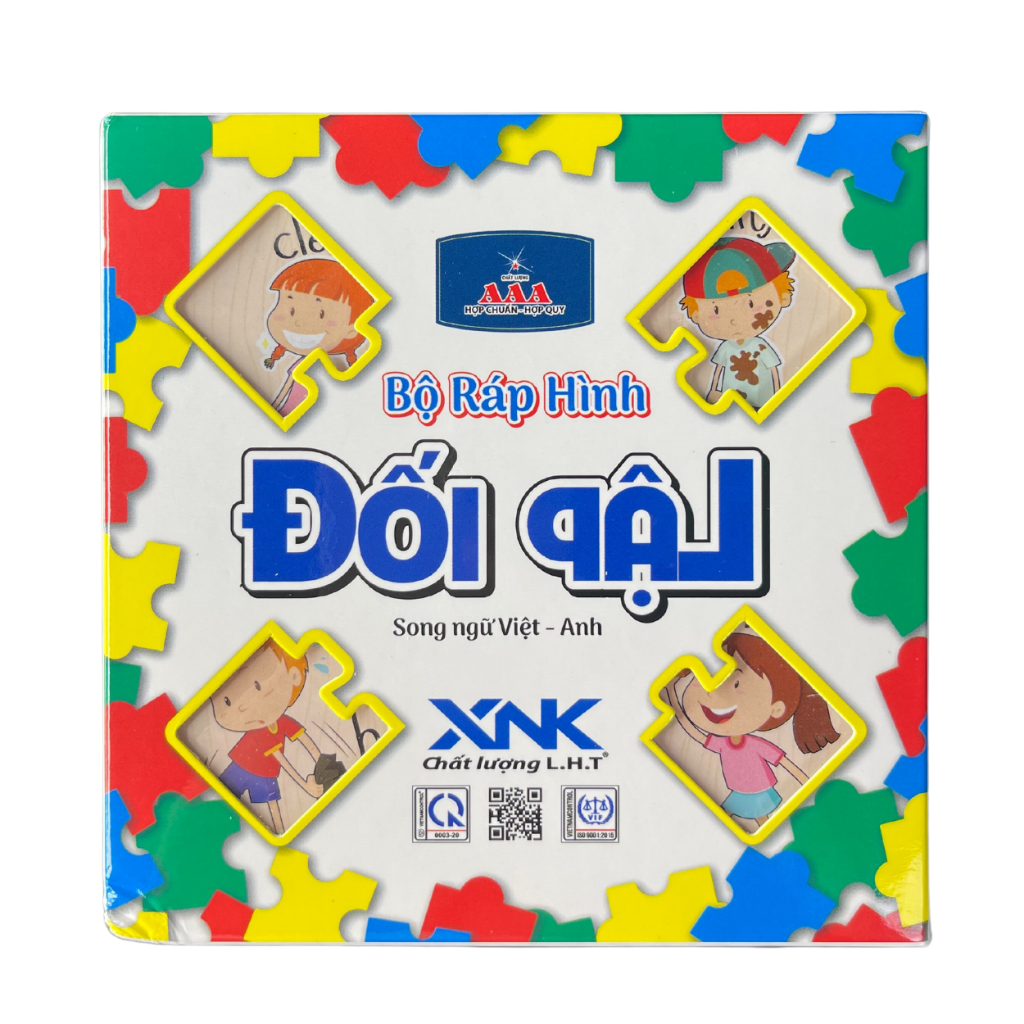 Bộ ráp hình song ngữ đối lập LIÊN HIỆP THÀNH, Đồ chơi giúp bé học tiếng anh hiệu quả