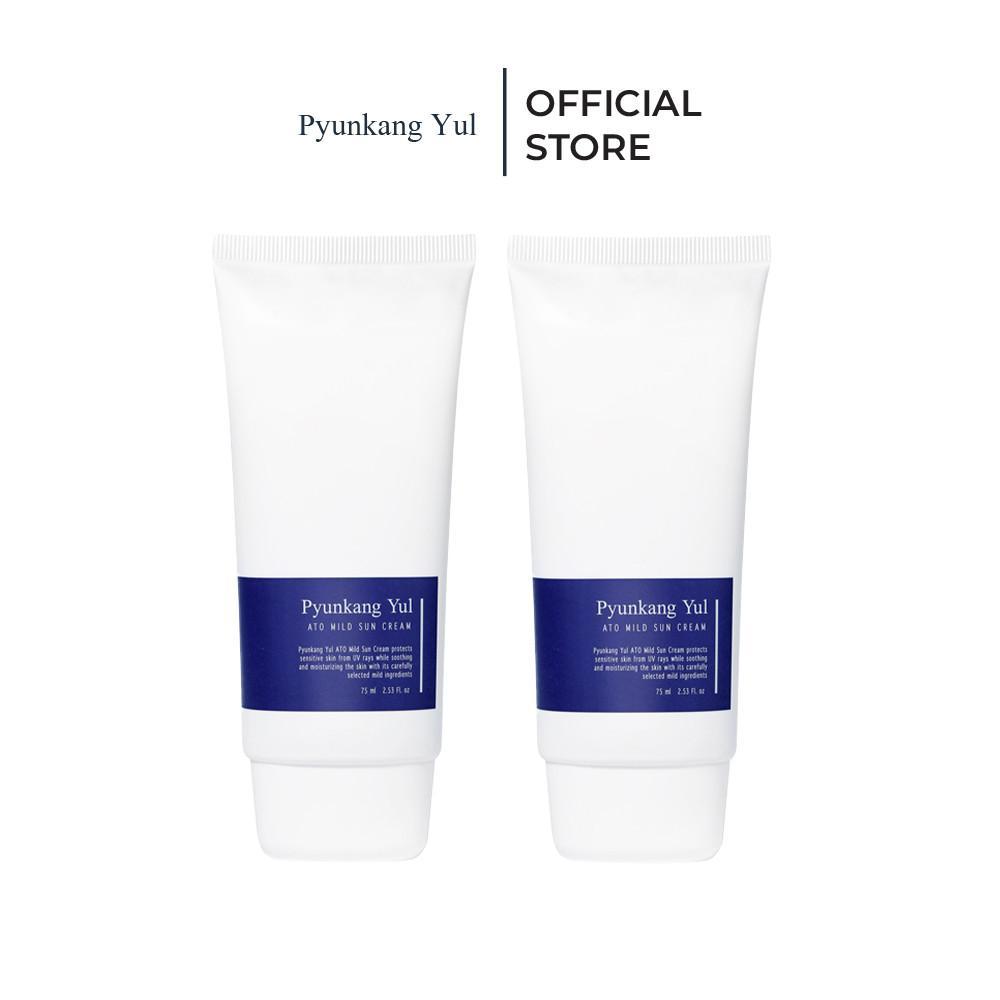 Combo 2 Pyunkang Yul Kem chống nắng cho da nhạy cảm ATO Mild Sun Cream 75ml