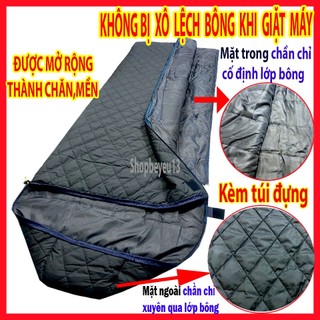 Túi ngủ văn phòng,du lịch chần bông 2 mặt cao cấp(không bị vón bông khi giặt)
