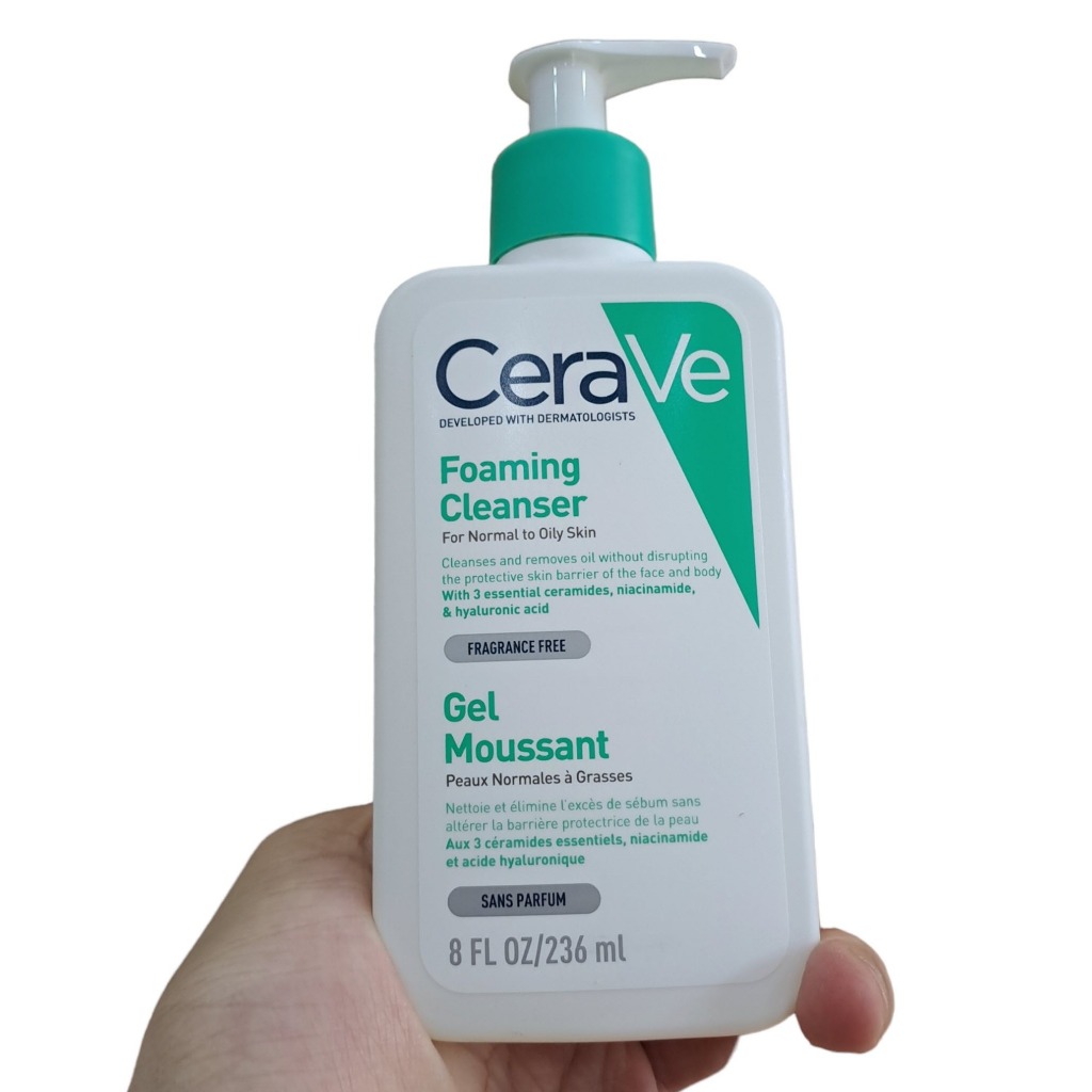 Sữa rửa mặt CeraVe cho da dầu da khô da nhạy cảm Foaming, Hydrating, SA Smoothing Cleanser