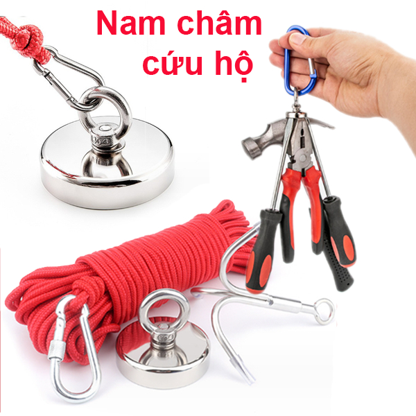 Nam châm móc tròn, Nam châm cứu hộ siêu hút 16 - 42mm