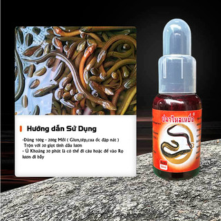 5 Chai Tinh Dầu Dụ lươn, chạch đất, cá dạng lỏng siêu thu hút 50mm, TINH DẦU LƯƠN