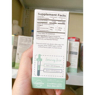 (Mẫu mới) DHA LiveWise cho bé từ 0-3y
