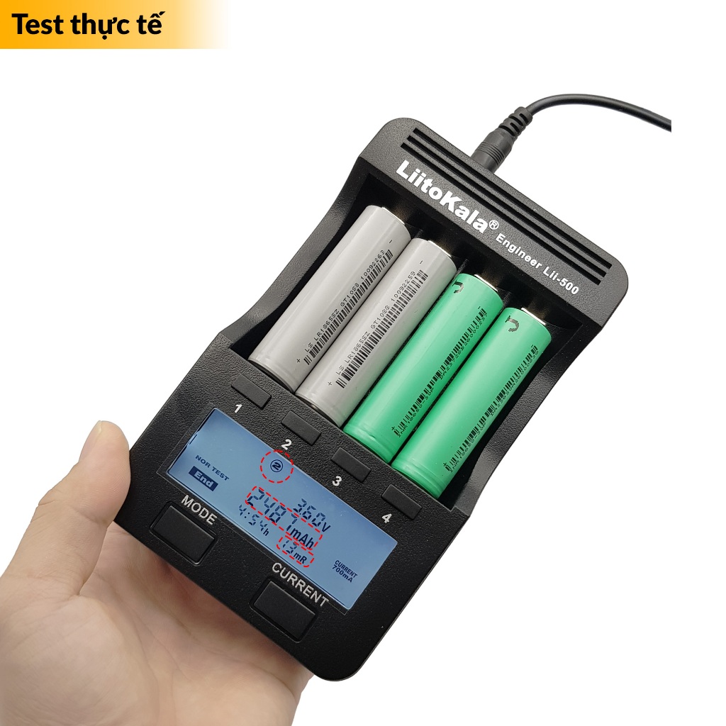 Cell Pin 18650 LiShen xám 2500mAh 5C dùng cho máy pin, đóng pin máy khoan