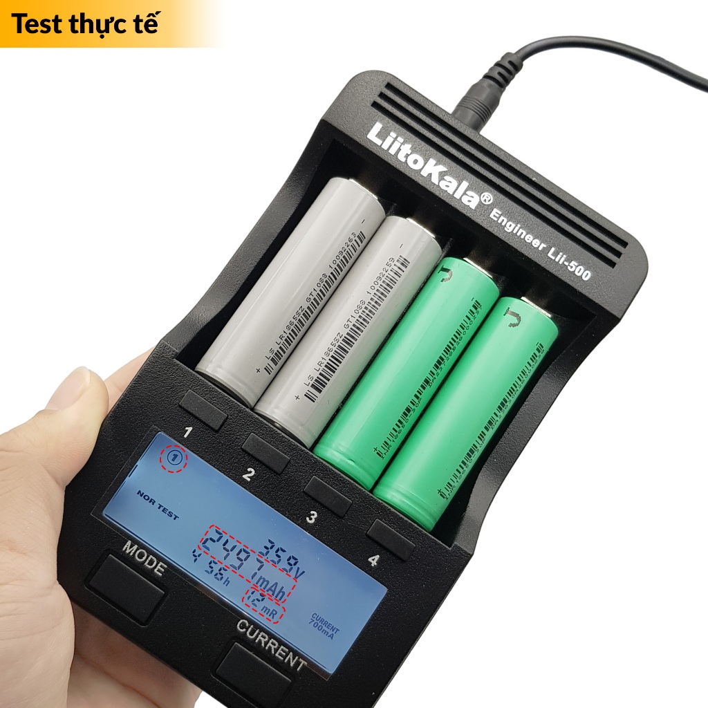 Cell Pin 18650 LiShen xám 2500mAh 5C dùng cho máy pin, đóng pin máy khoan