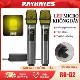 Micro không dây RAYHAYES Micro karaoke cao cấp khoảng cách siêu xa 150 mét