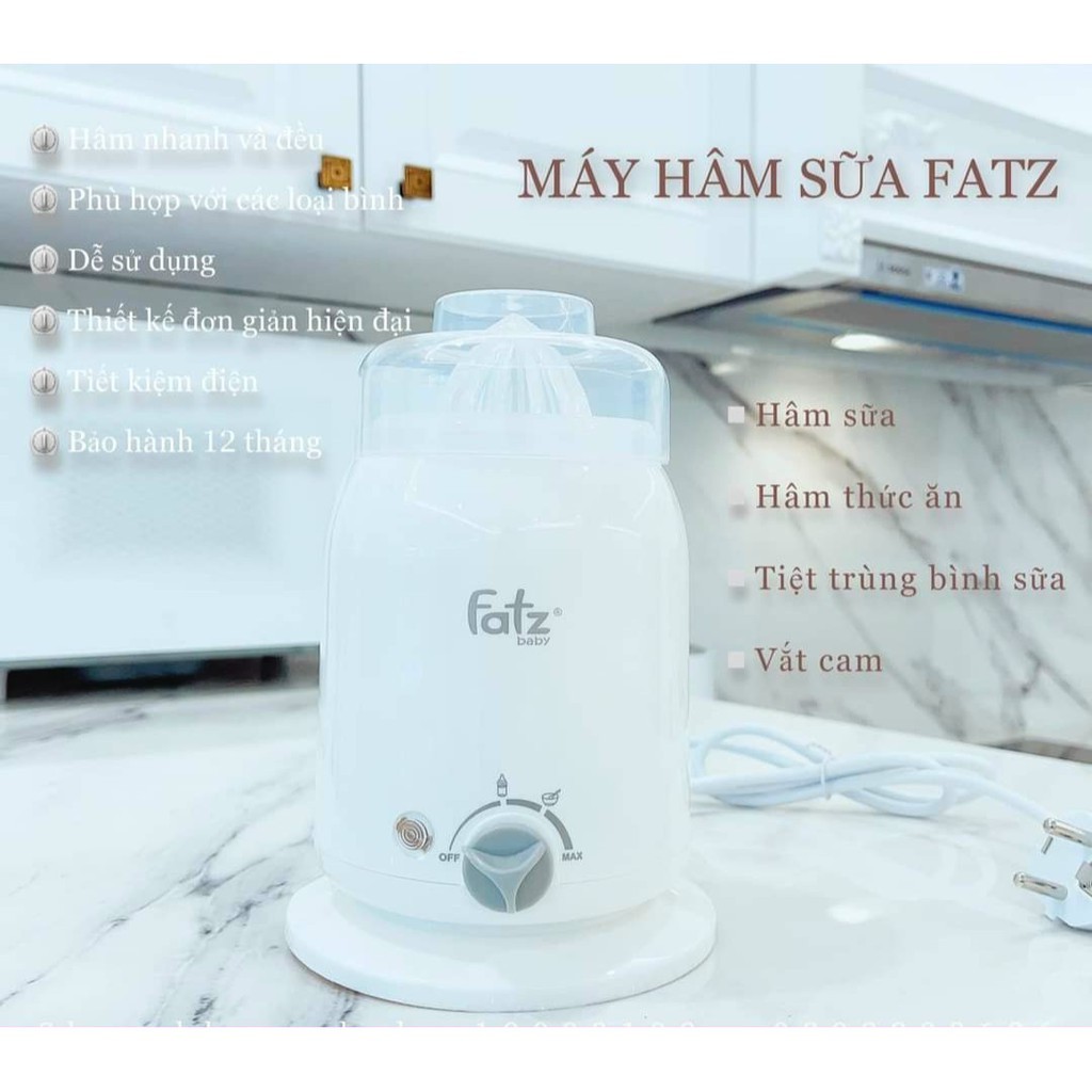 Máy hâm sữa 4 chức năng FatzBaby FB3002SL - BH 12 tháng chính hãng