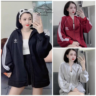 Áo Khoác Nỉ Thêu A.D.A.S - Form Rộng Tay Dài Unisex Oversize