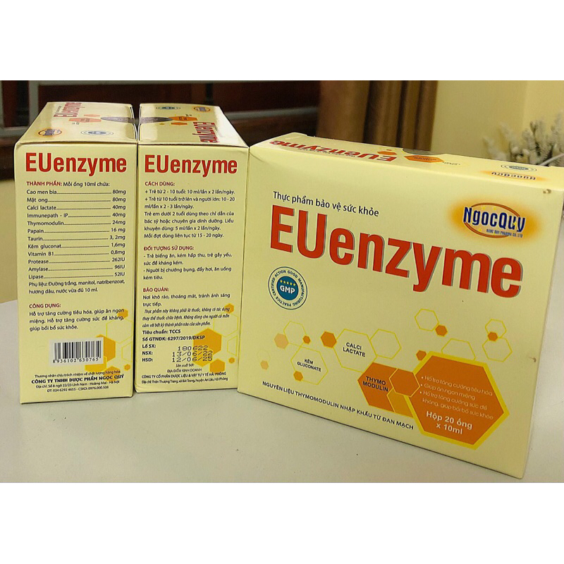 EU Enzyme ( Hộp 20 ống x 10ml ) // Hỗ trợ tăng cường tiêu hoá, giúp ăn ngon miệng