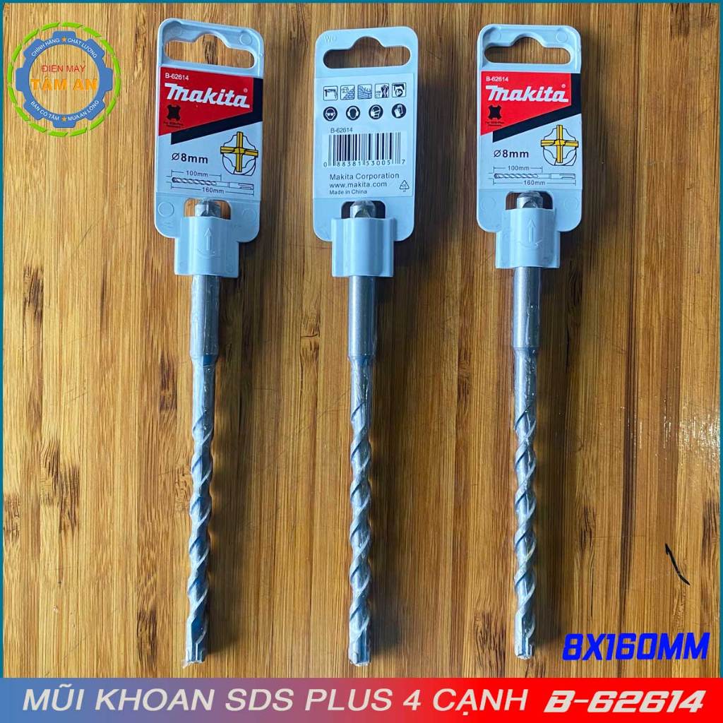 Mũi khoan 4 cạnh SDS Plus Makita 160MM 6x160MM 8x160MM 10x160mm 12x160mm 14x160mm
