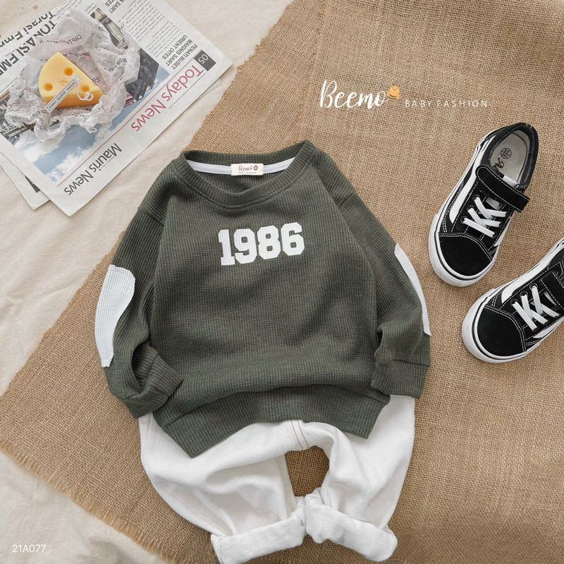 Áo nỉ tổ ong 1986 bé trai