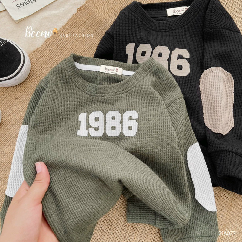 Áo nỉ tổ ong 1986 bé trai