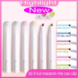 Bút Highlight tam giác đầu mềm màu nhẹ nhàng tươi sáng