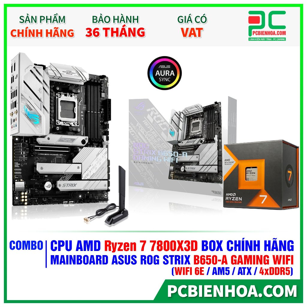 Combo VIP AMD  ASUS B650-A ROG + RYZEN 5 7600 - 36T