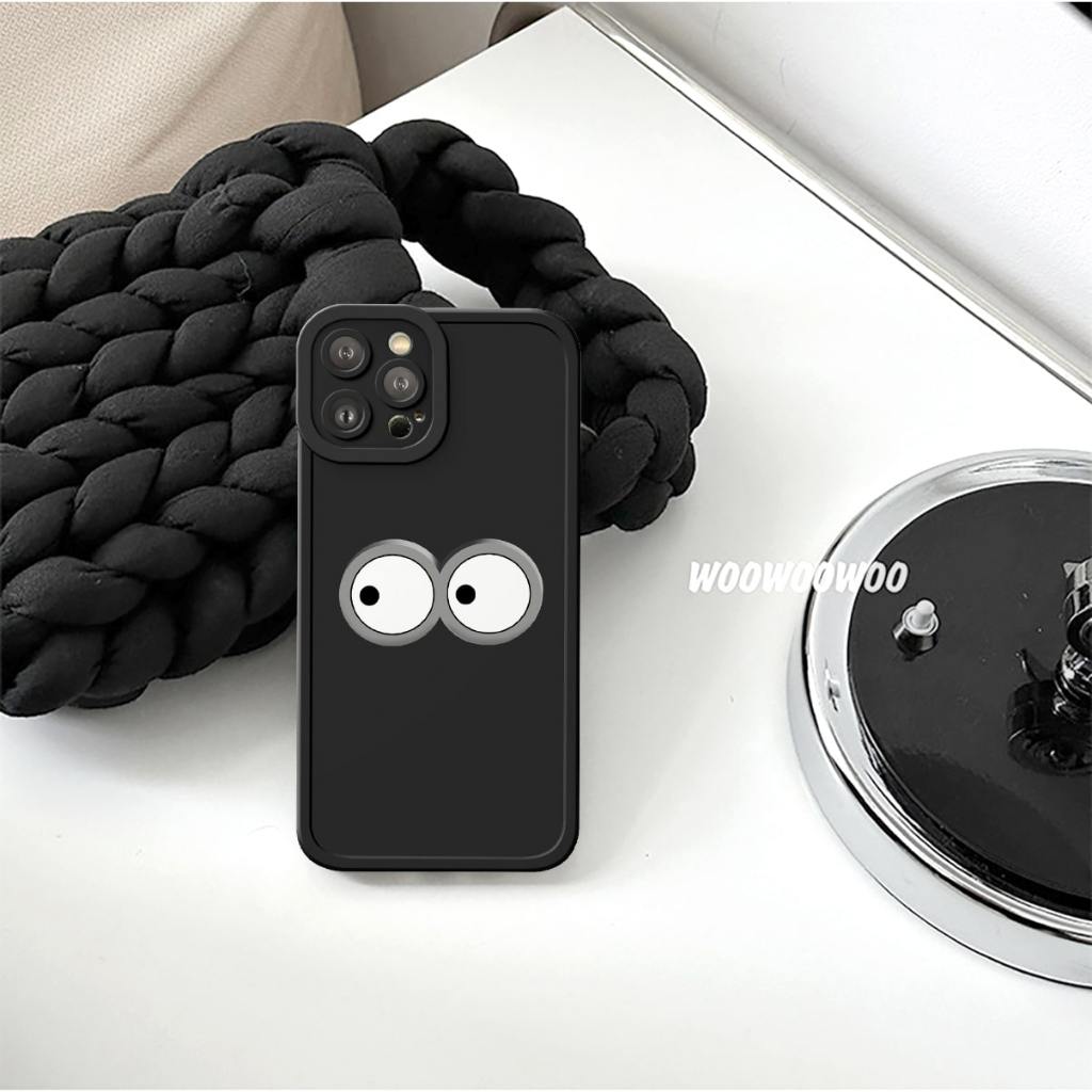 Ốp lưng điện thoại iphone hoạ tiết đôi mắt Black Emoji 6/6plus/6s/6splus/7/7plus/8/8plus/x/xs/11/12/13/14/pro/max/promax