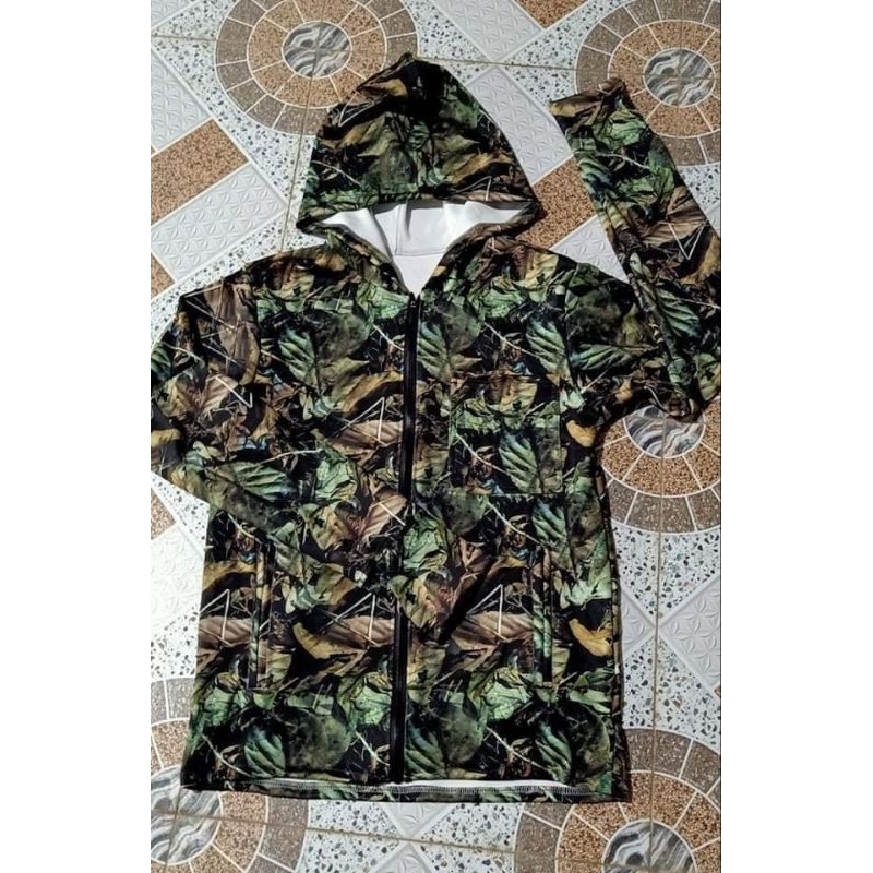 1 áo ngụy trang đi rừng vải mát không nóng