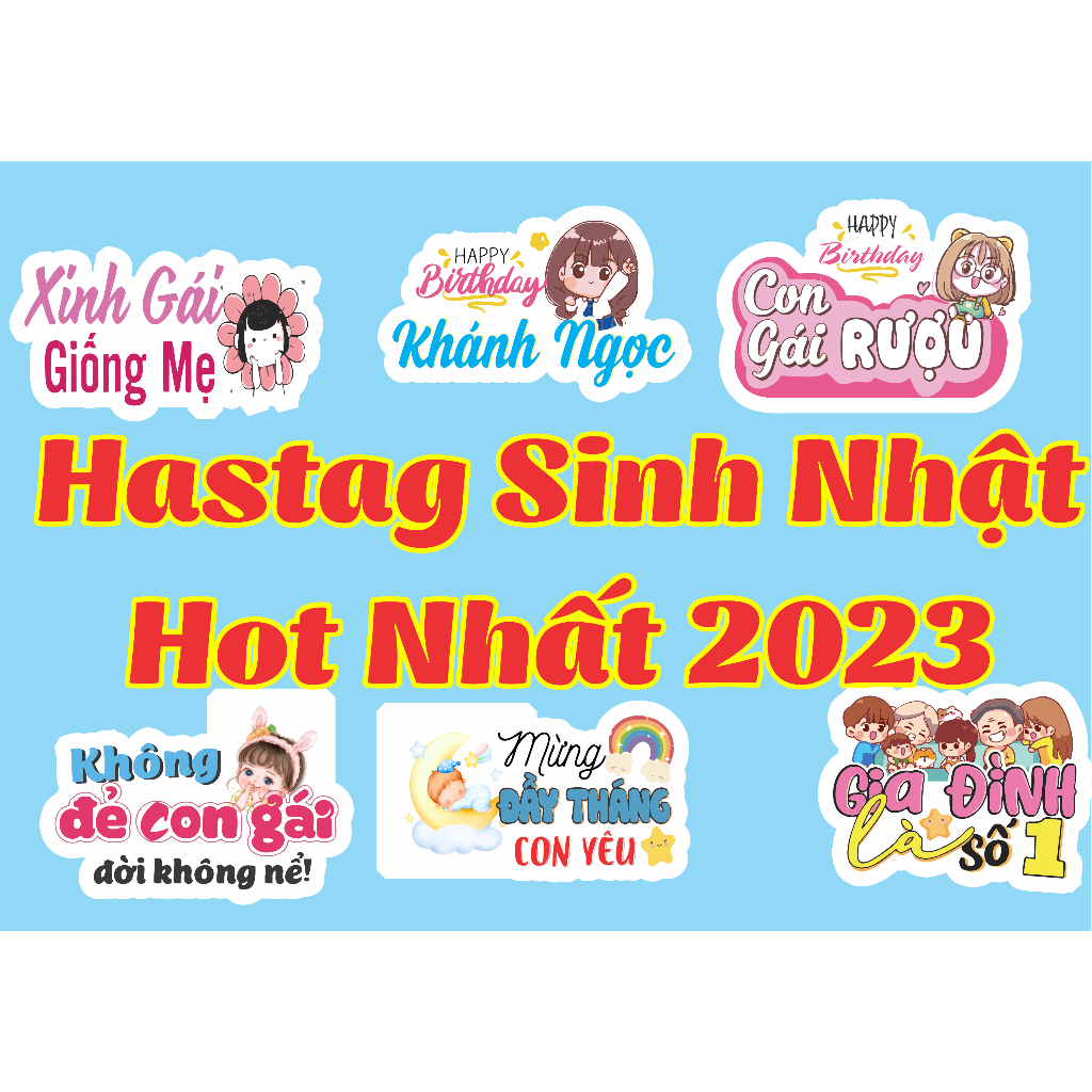 Hastag Sinh Nhật, Bảng cầm tay chụp ảnh Sinh Nhật
