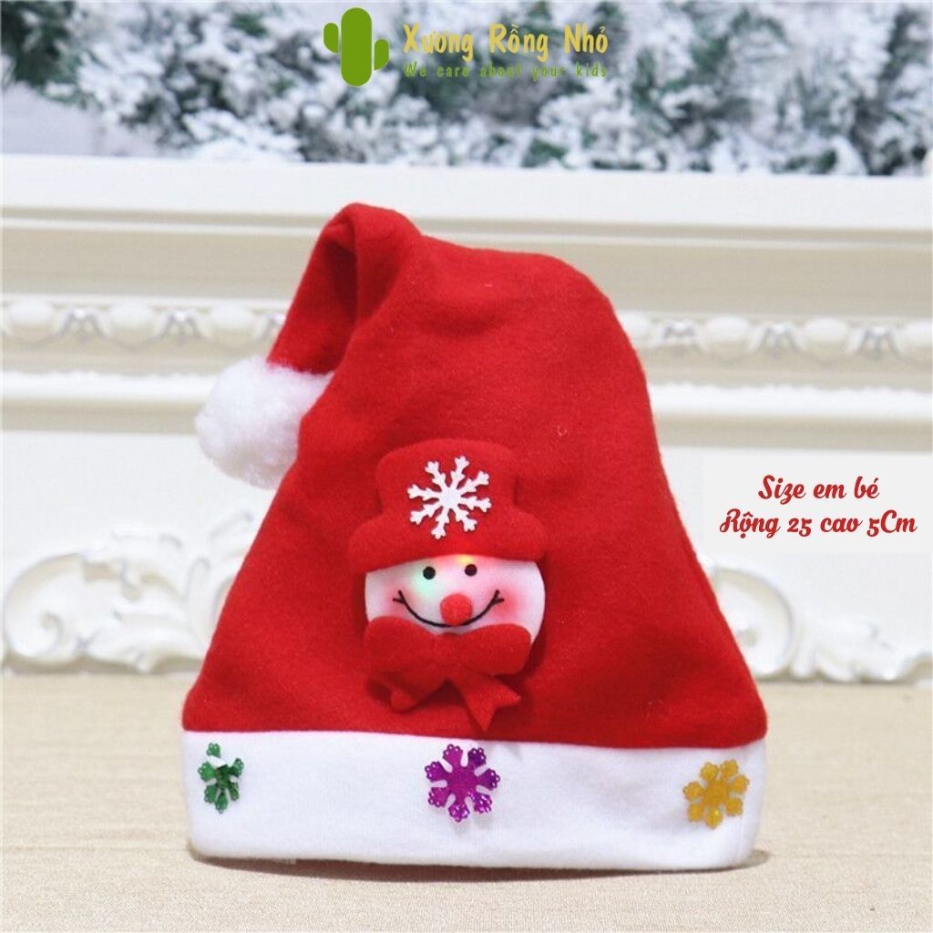 Nón noel, mũ ông già noel, mũ giáng sinh cho bé và người lớn