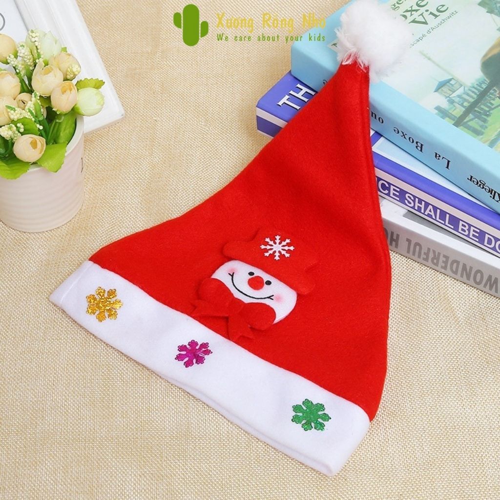 Nón noel, mũ ông già noel, mũ giáng sinh cho bé và người lớn