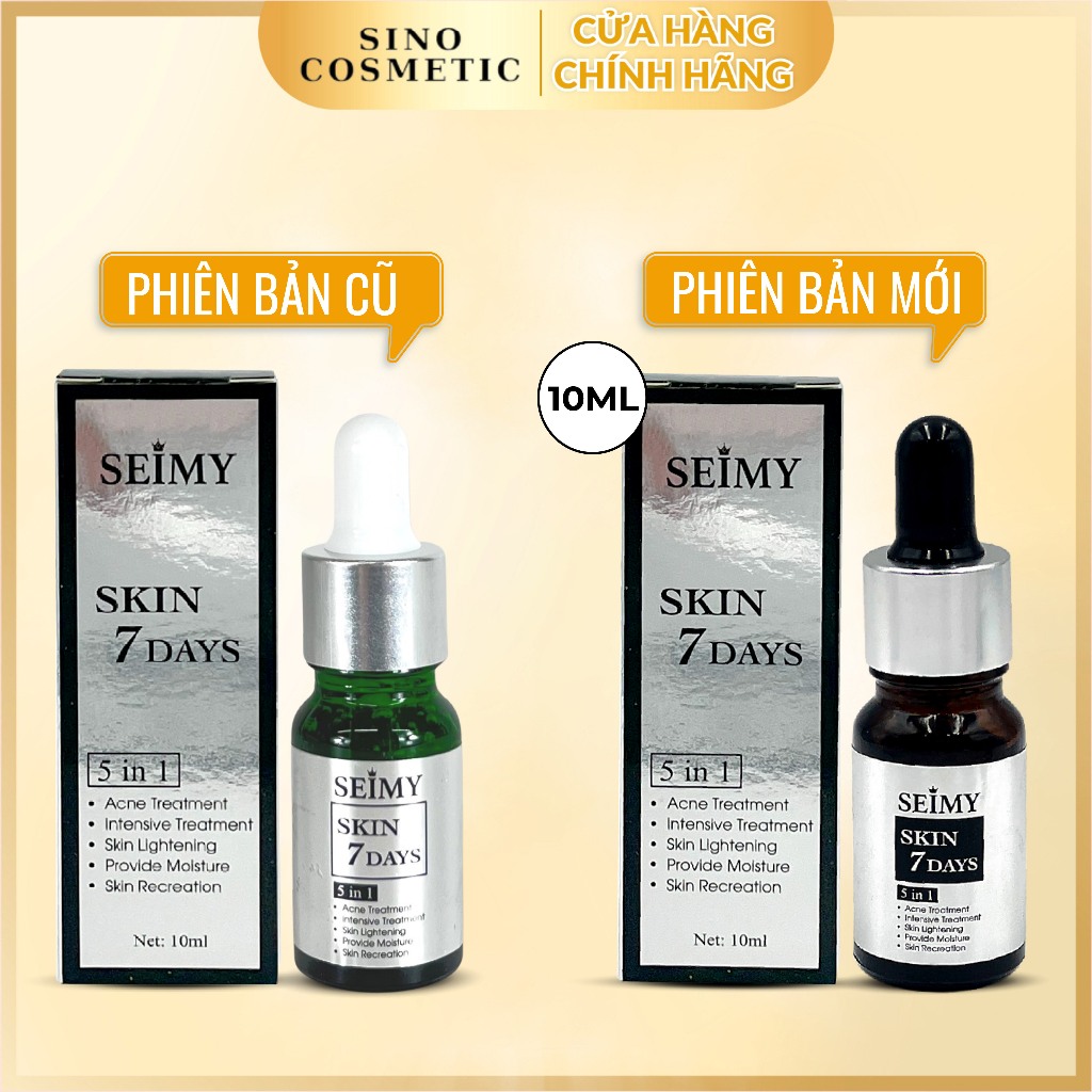 Serum giảm mụn thâm rỗ Seimy - Skin 7 Days - Công dụng 5 trong 1 hiệu quả sau 7 ngày - Mờ thâm, mụn, mụn ẩn