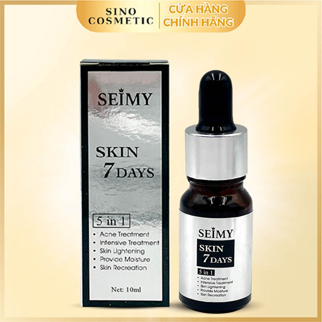 Serum giảm mụn thâm rỗ Seimy - Skin 7 Days - Công dụng 5 trong 1 hiệu quả sau 7 ngày - Mờ thâm, mụn, mụn ẩn