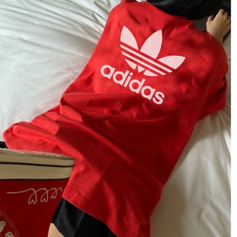 Áo thun ADIDAS, Áo phông đỏ cá tính mạnh, 2c 100% cao cấp