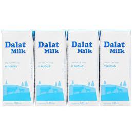 Sữa tiệt trùng dalatmilk 180ml- 220ml