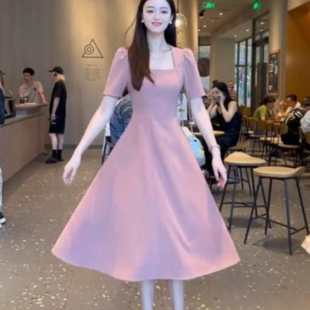 MIMI BigSize  Đầm Bigsize Cổ Vuông dáng xòe-Bs108