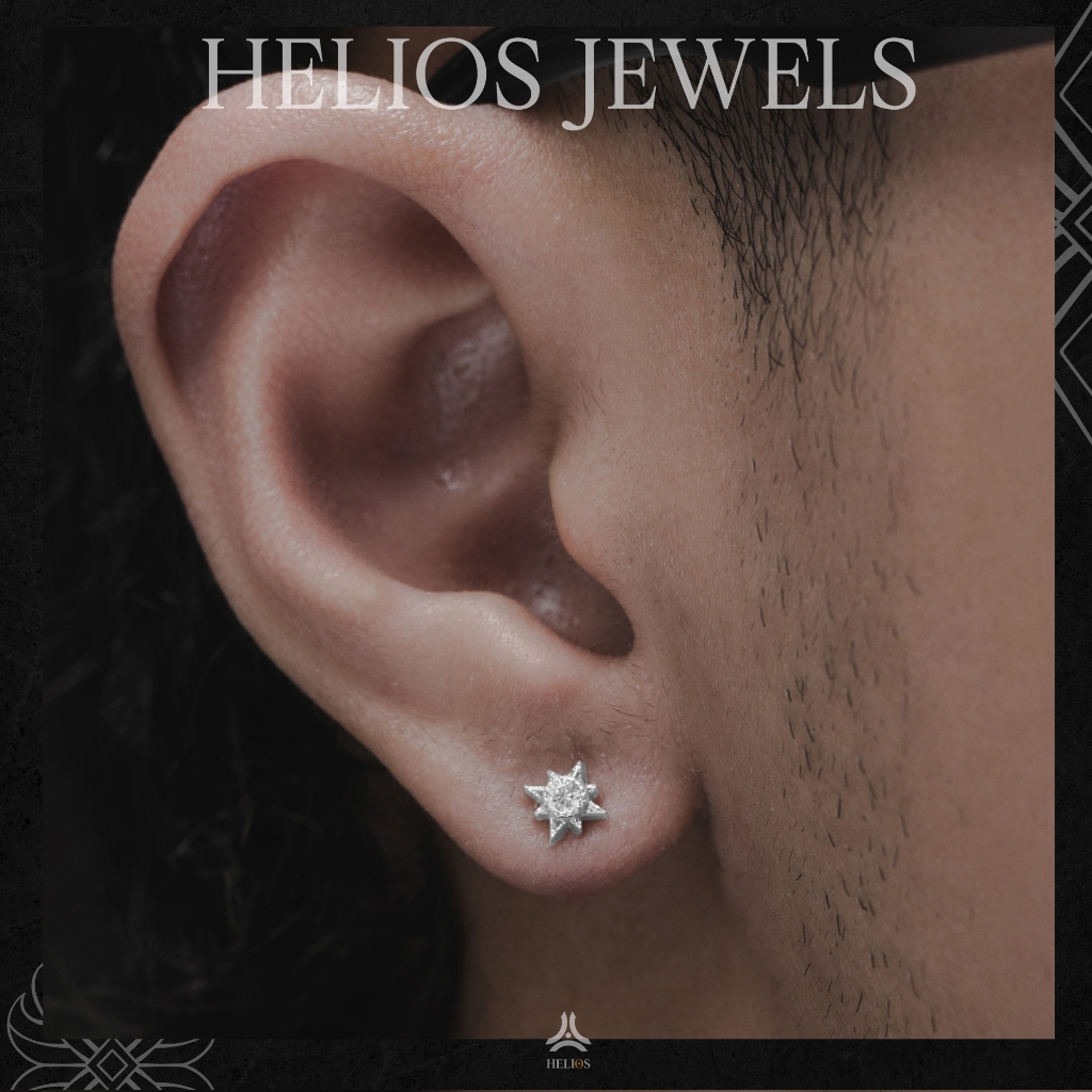 Bộ sưu tập khuyên tai bạc S925 Helios Silver - size khuyên 5mm