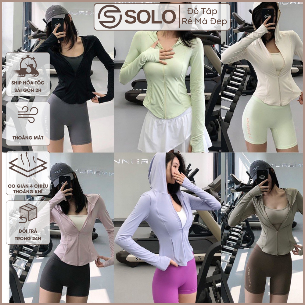 Áo khoác Gym Chống Nắng Thể Thao Nữ Thun Mềm Siêu Mịn Cực Co Giãn Thoáng Mát Thoải Mái GYMSTORE 2288