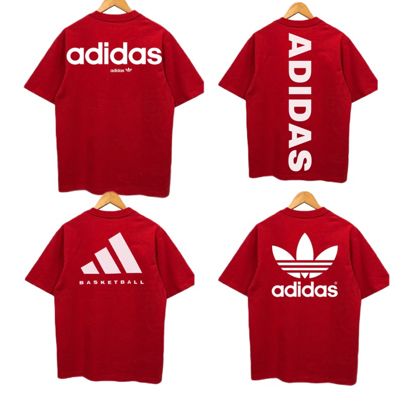 Áo thun ADIDAS, Áo phông đỏ cá tính mạnh, 2c 100% cao cấp
