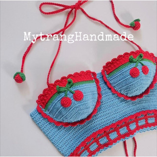 Áo Len Sợi Cotton Handmade hình trái 🍒 Cherry (Mẫu Mới Oder)