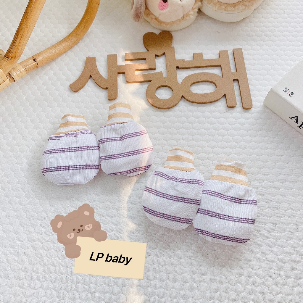 Sét 2 đôi bao tay KẺ NỈ HÀN QUỐC ẤM ÁP cho bé BT5