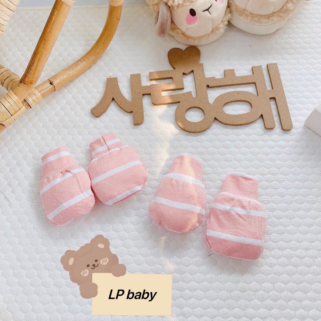 Sét 2 đôi bao tay KẺ NỈ HÀN QUỐC ẤM ÁP cho bé BT5