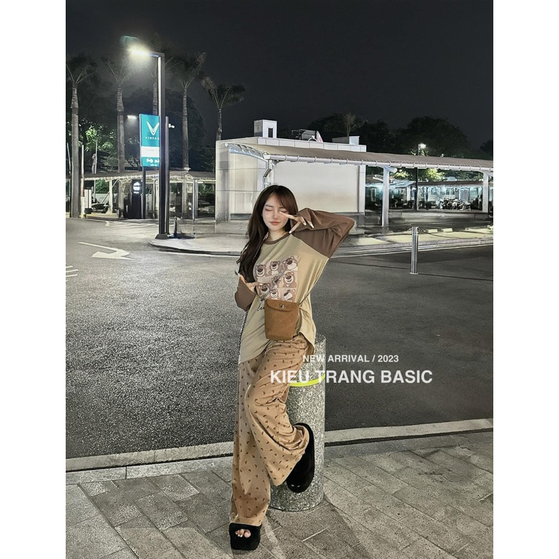 Set gấu quần xuông