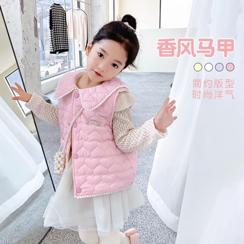 Áo gile phao bé gái hàng quảng châu siêu cưng