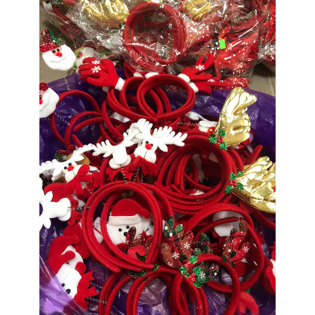 Bờm giáng sinh/Noel siêu dễ thương cho bé, băng đô cài tóc đồ dùng làm quà tặng trong mùa giáng sinh E1452