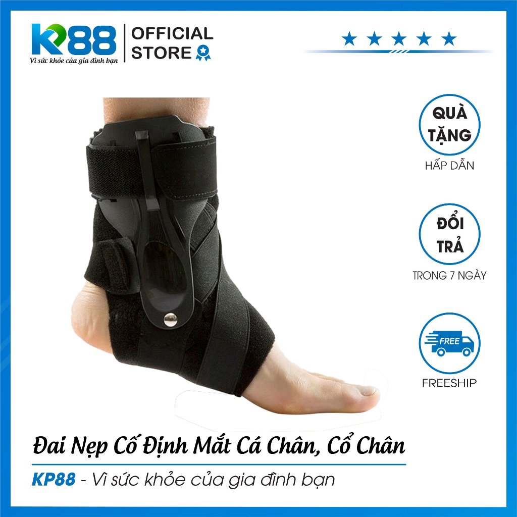 Đai Nẹp Cố Định Mắt Cá Chân, Nẹp Cố Định Cổ Chân Hỗ Trợ Điều Trị Bong Gân, Trật Khớp