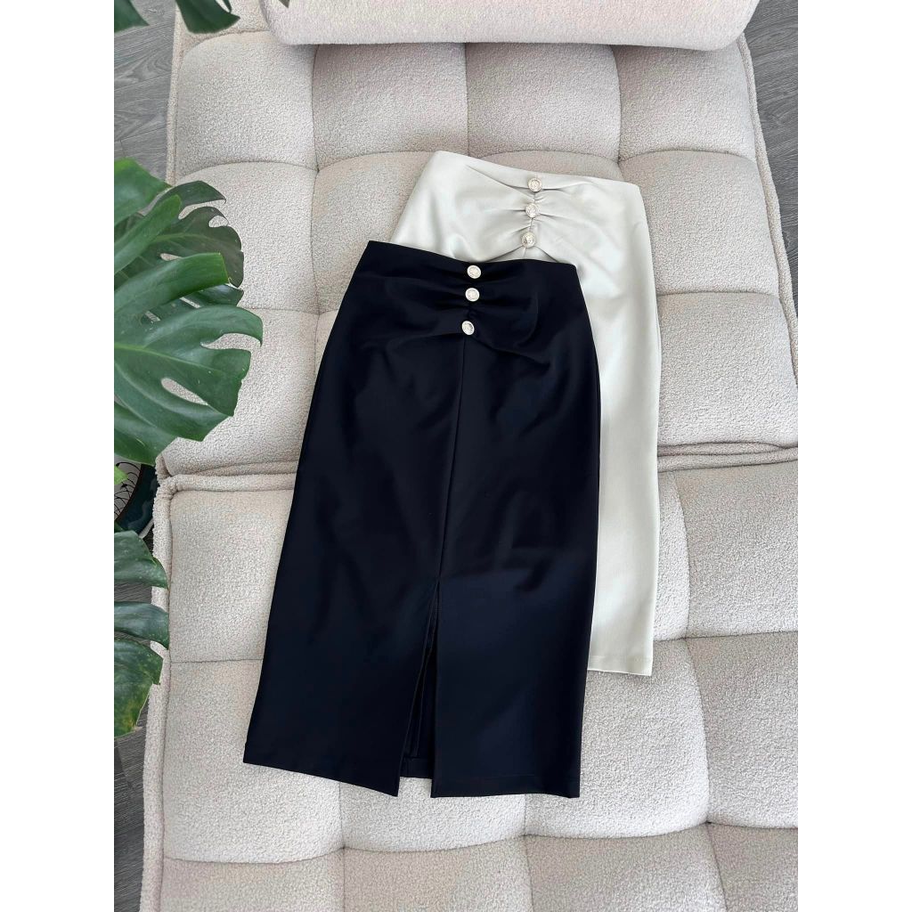 Chân váy công sở dài suông