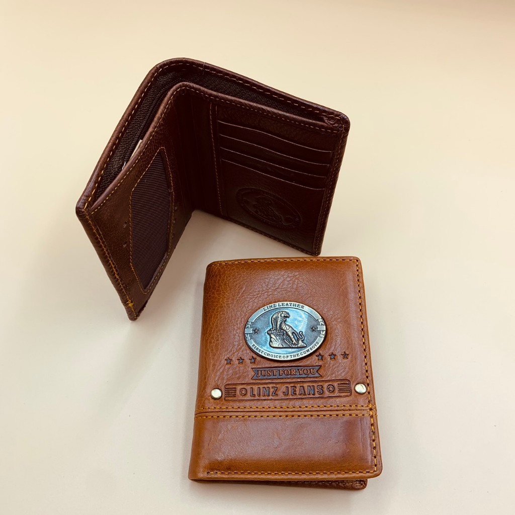 Ví nam X-Leather ví da nam 100% da bò nguyên miếng logo rồng/hổ/thổ dân đem lại tài lộc may mắn cả năm  mẫu mới 2024