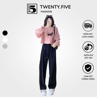 Quần thun dài lưng chun, ống suông, dây rút Twenty.5 -  5218