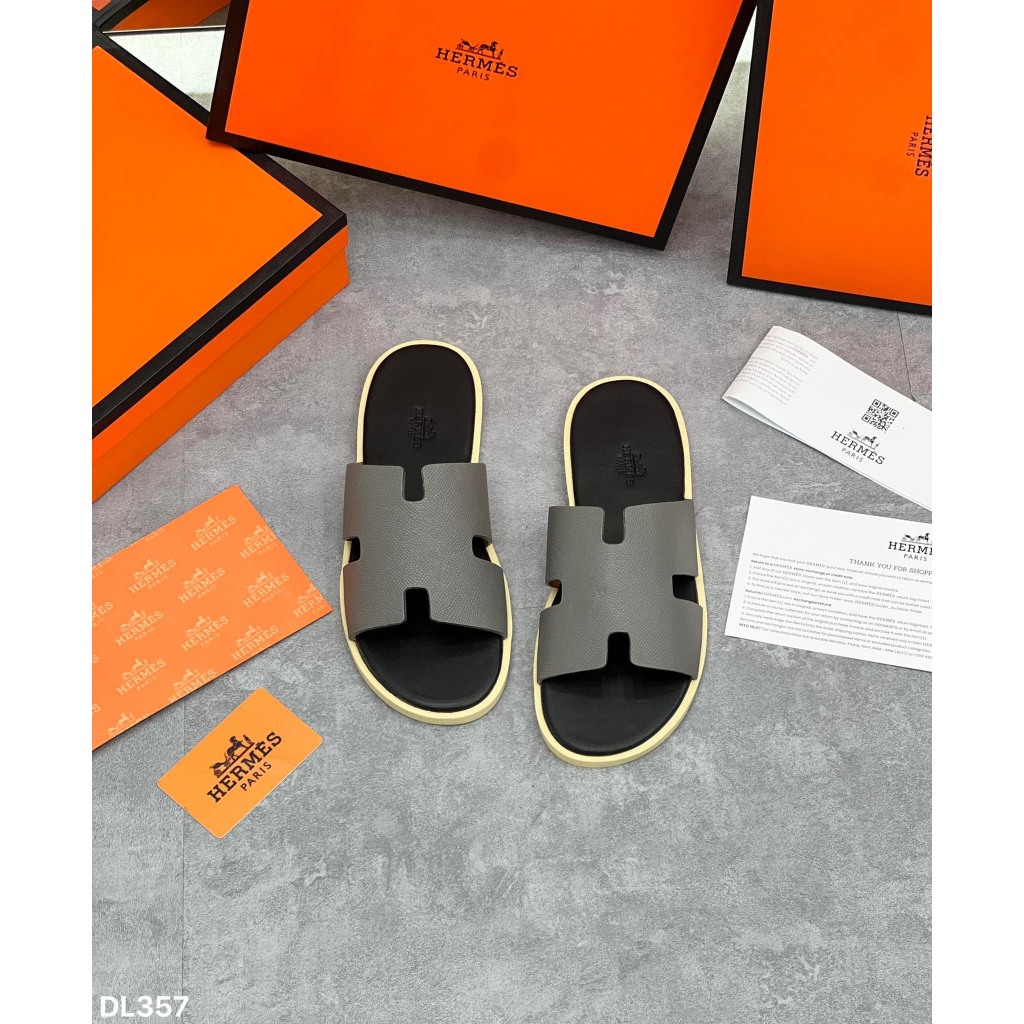 Dép lê HM đế gỗ - dép da qai be đế xanh siêu hot ảnh video tại shop