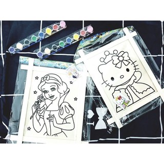 combo 10 tranh gỗ tô khung a4
