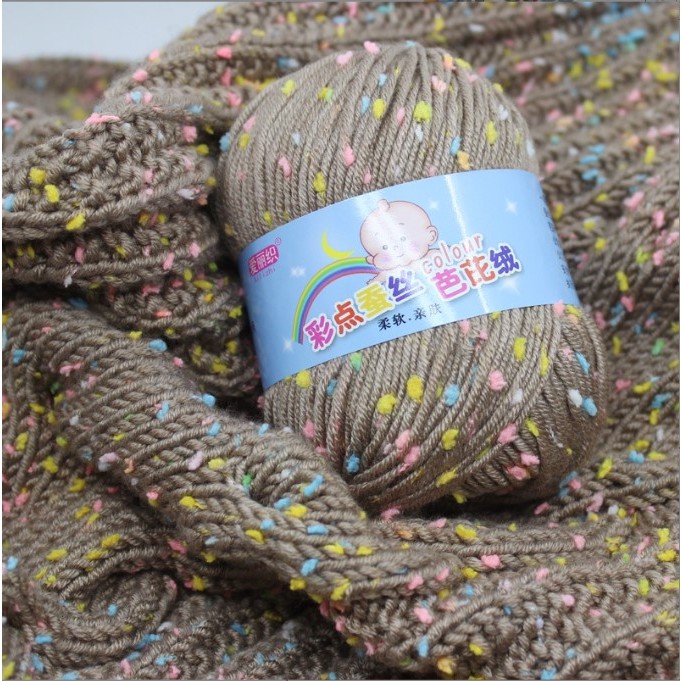 Len Baby Tuyết 50gr - Len cuộn len sợi đan móc áo, mũ, khăn quàng