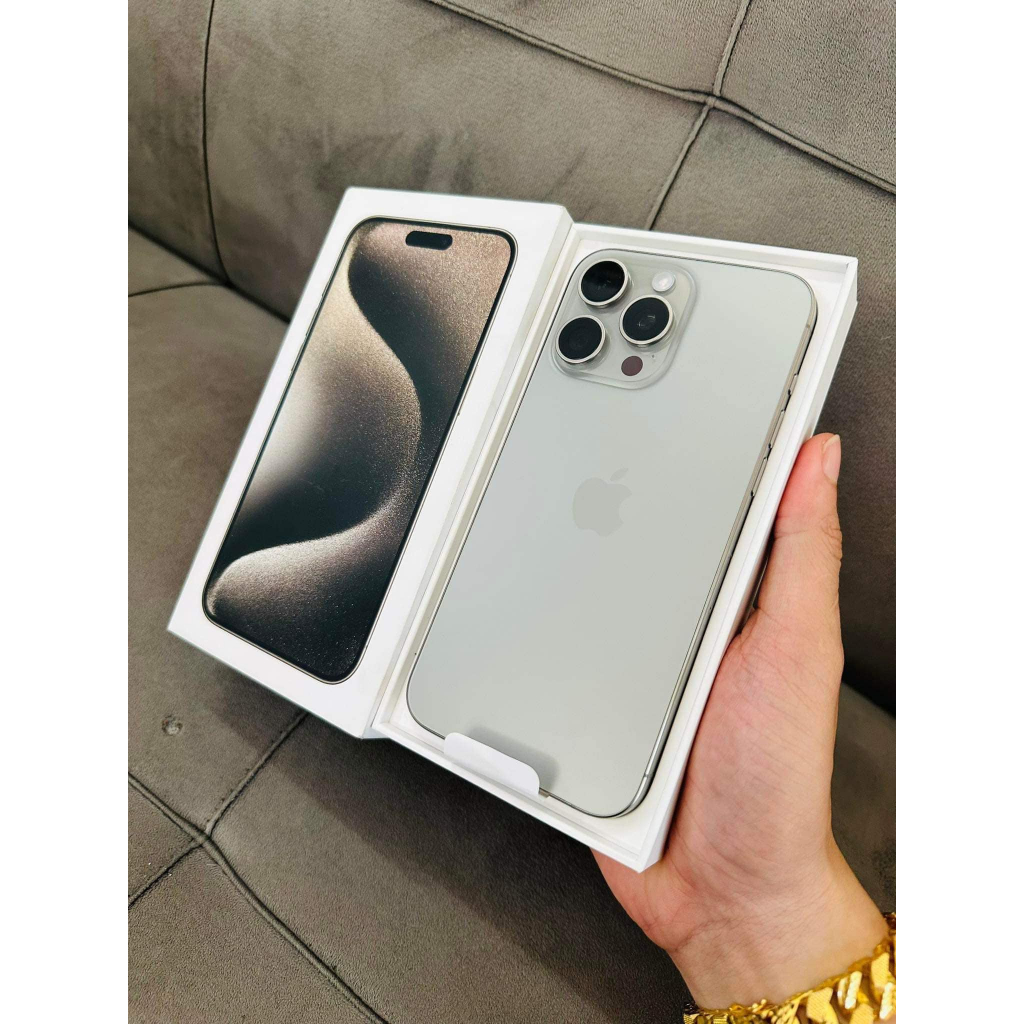 Điện thoại 15 Pro Max 256GB fullbox màu titan - VN/A - Tặng kèm ốp chính hãng