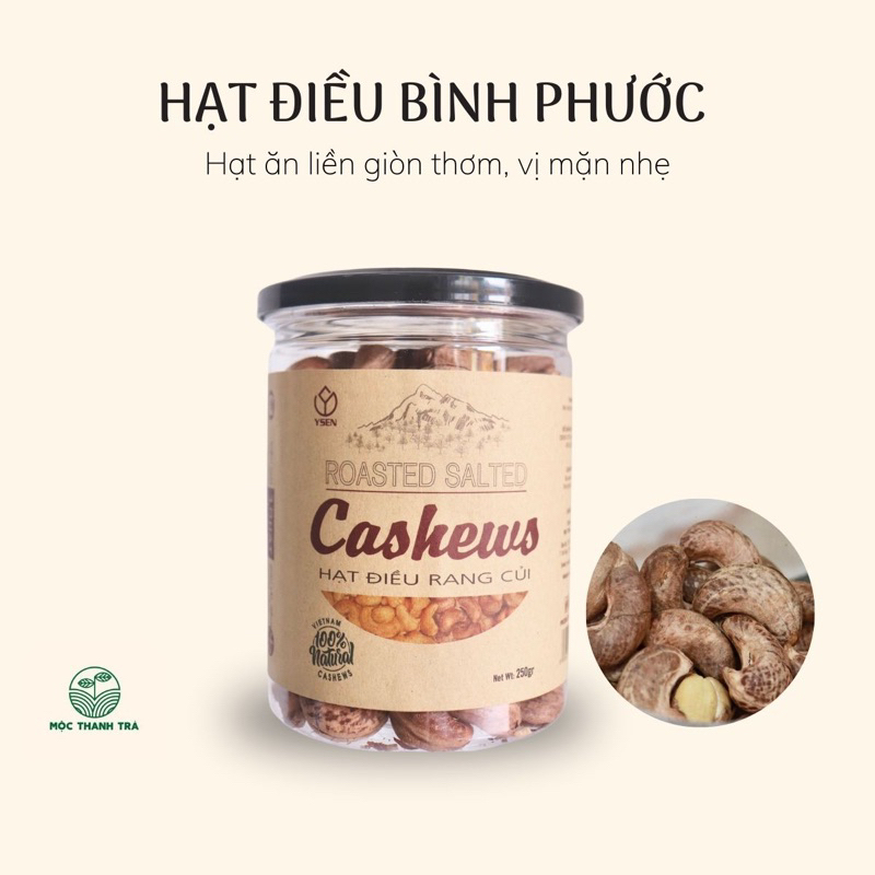 . Hạt Điều Rang Củi 1% muối , Hạt điều Bình Phước rang chuẩn, vị mặn nhẹ, thơm giòn, béo, hậu ngọt