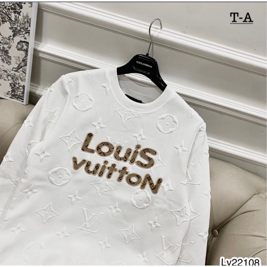 Áo nỉ thu đông dài tay - áo thun tay dài lv Dập Nổi chất vải cao cấp mẫu mới giá rẻ