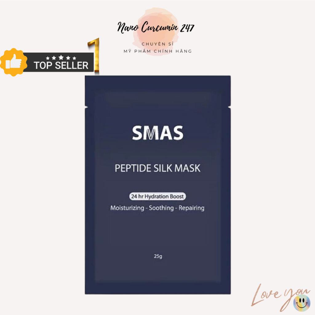 Mặt nạ SMAS Peptide Silk Mask phục hồi da Nhật Bản