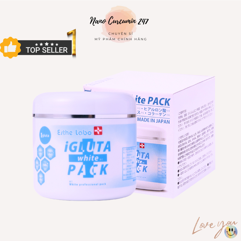 Mặt Nạ Igluta White Pack Mặt Nạ Ủ Trắng Bạch Tạng Nhật Bản Hộp 500g